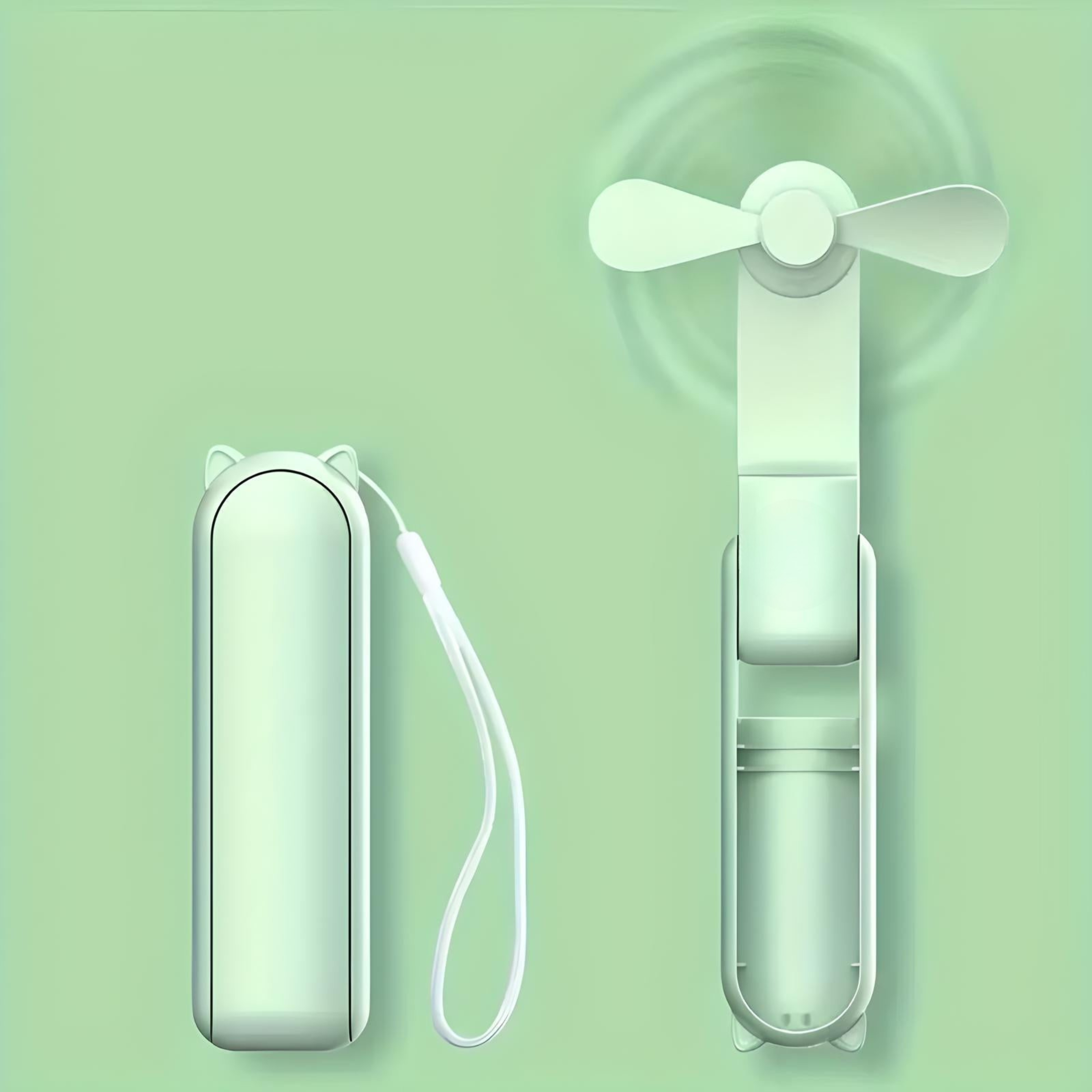 Mini Travel Fan | Pocket-Sized Cooling with USB Recharge