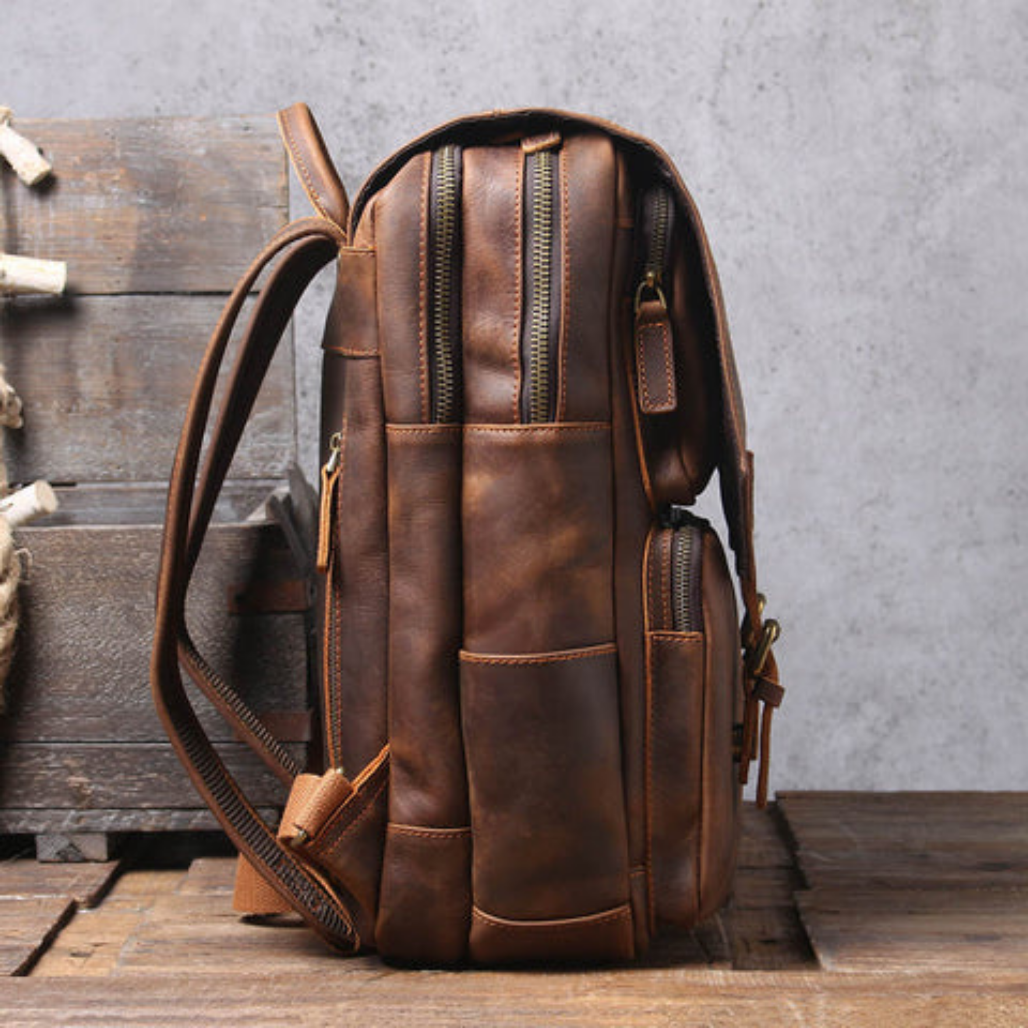 Brown Travel Backpack | Vintage Utility, Everyday Strength