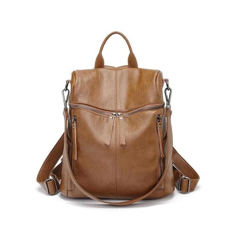 Variant image for Men's Leather Backpack | Large Capacity Rucksack-2