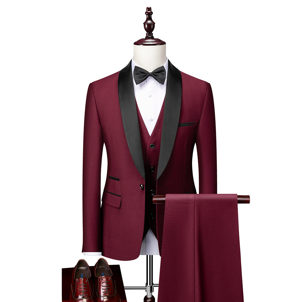 3-piece slim fit suit set for men 1