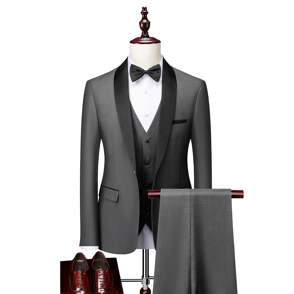 3-piece slim fit suit set for men 3