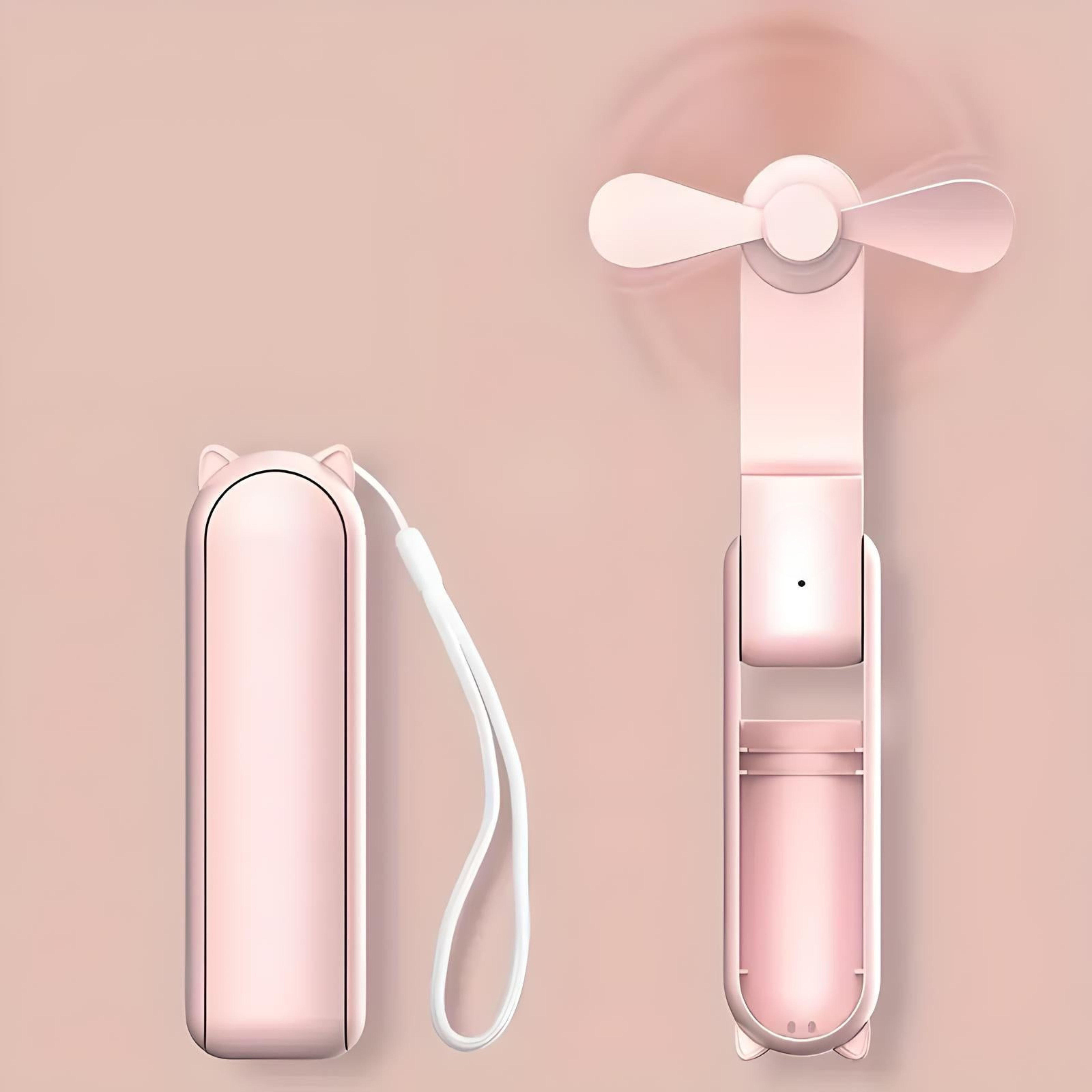 Mini Travel Fan | Pocket-Sized Cooling with USB Recharge