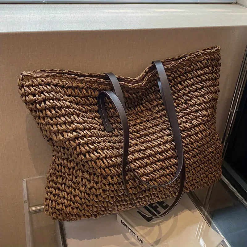 Women's Woven Tote Bag | Stylish & Spacious Beach Bag 6