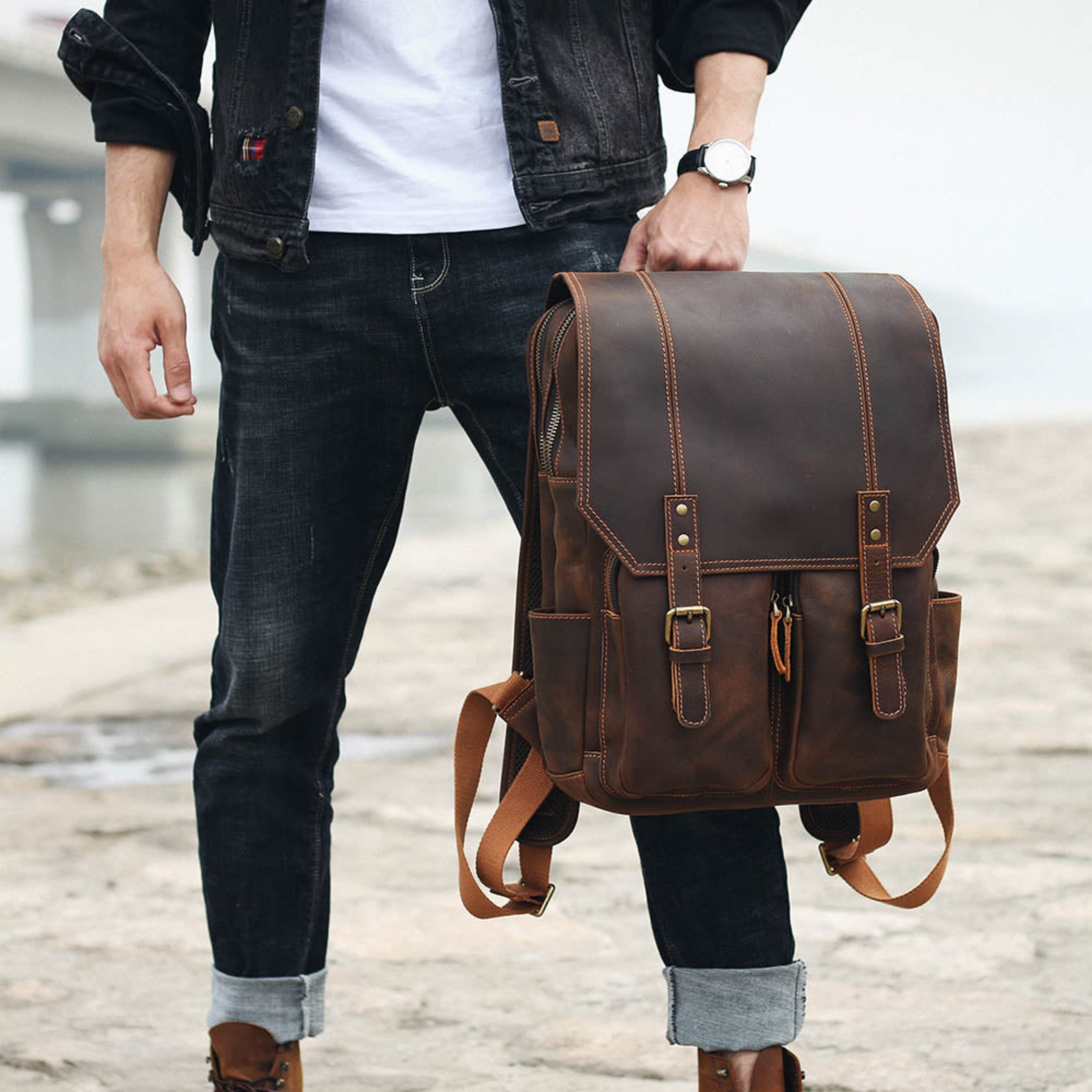Brown Travel Backpack | Vintage Utility, Everyday Strength