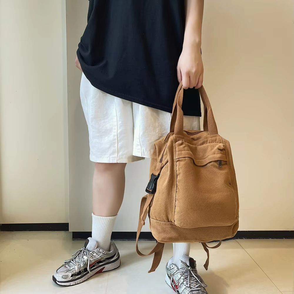 Women's Foldable Canvas Daypack Travel Backpack