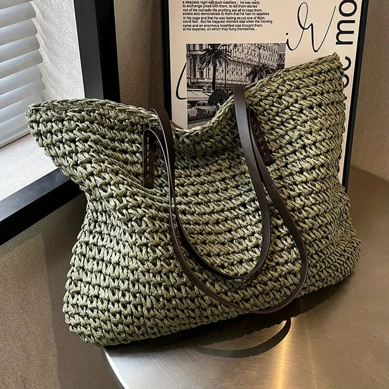 Women's Woven Tote Bag | Stylish & Spacious Beach Bag 2