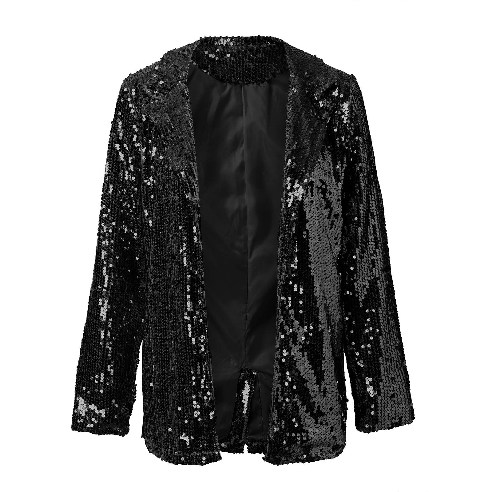 Blazer Women Sequins Shiny Open Long Sleeve for Party Outfits 1