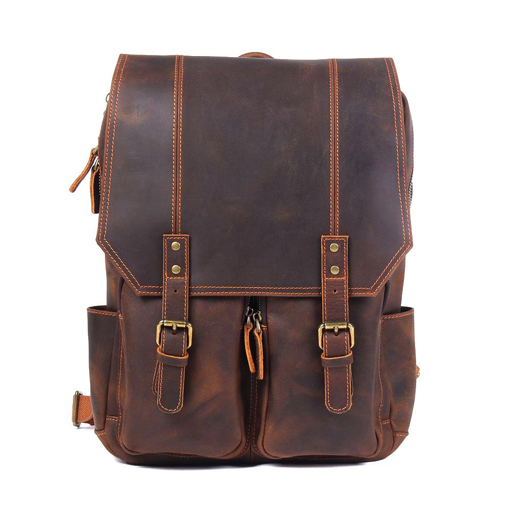Brown Leather Rucksack | BIEFELD 0