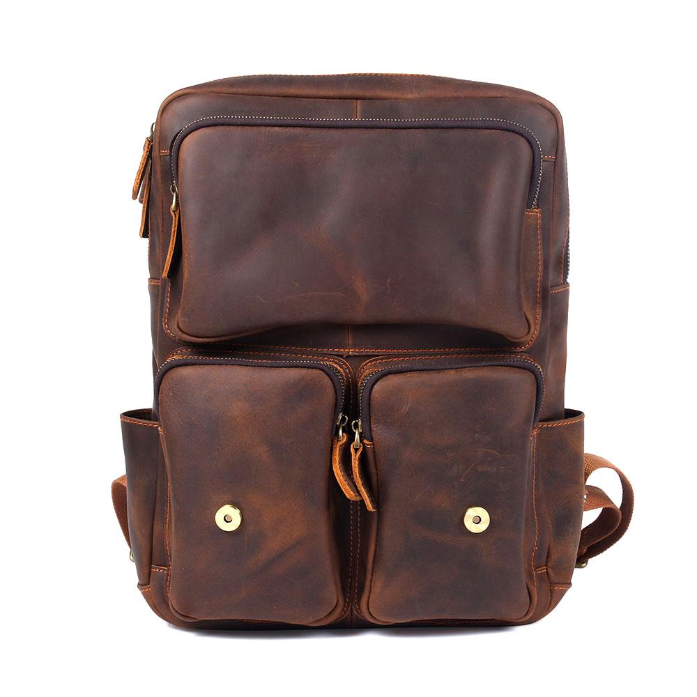 Brown Leather Rucksack | BIEFELD 3