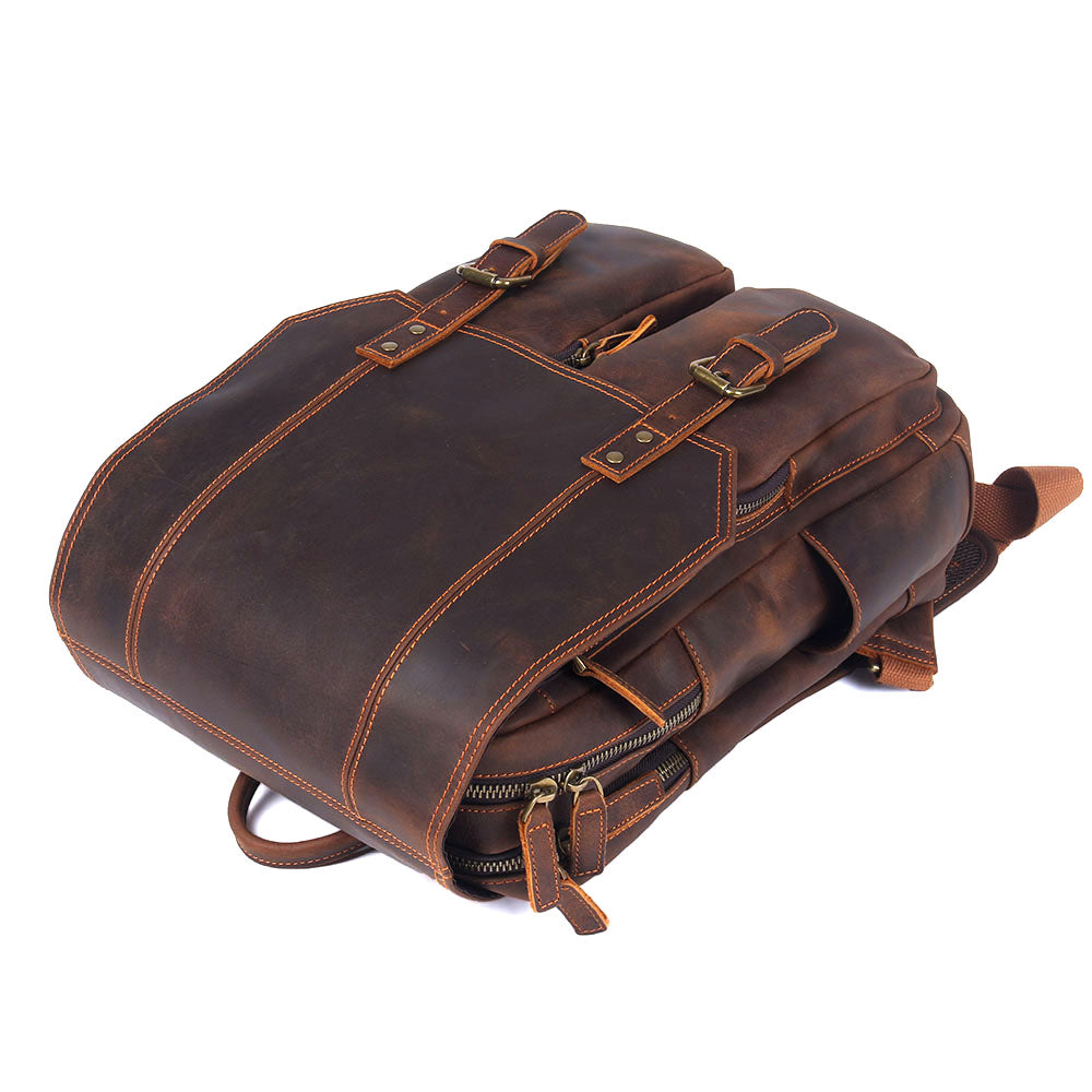 Brown Leather Rucksack | BIEFELD 5