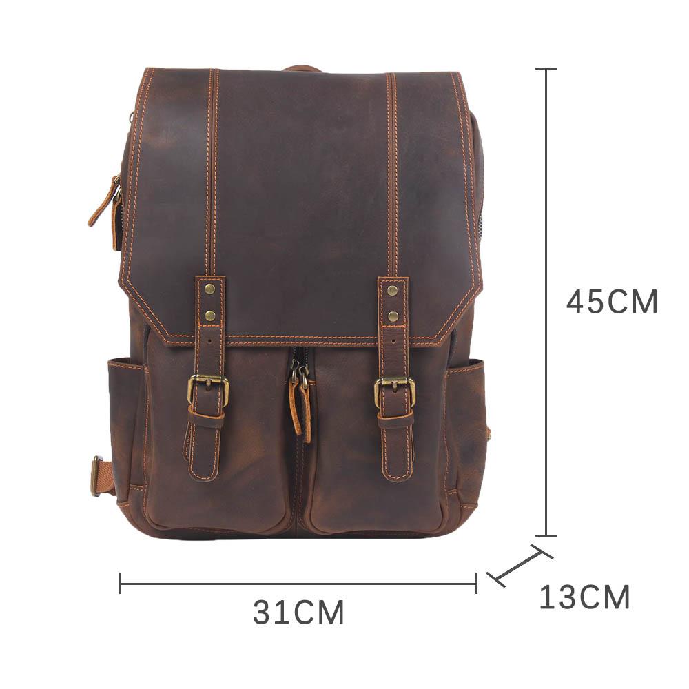 Brown Leather Rucksack | BIEFELD 6