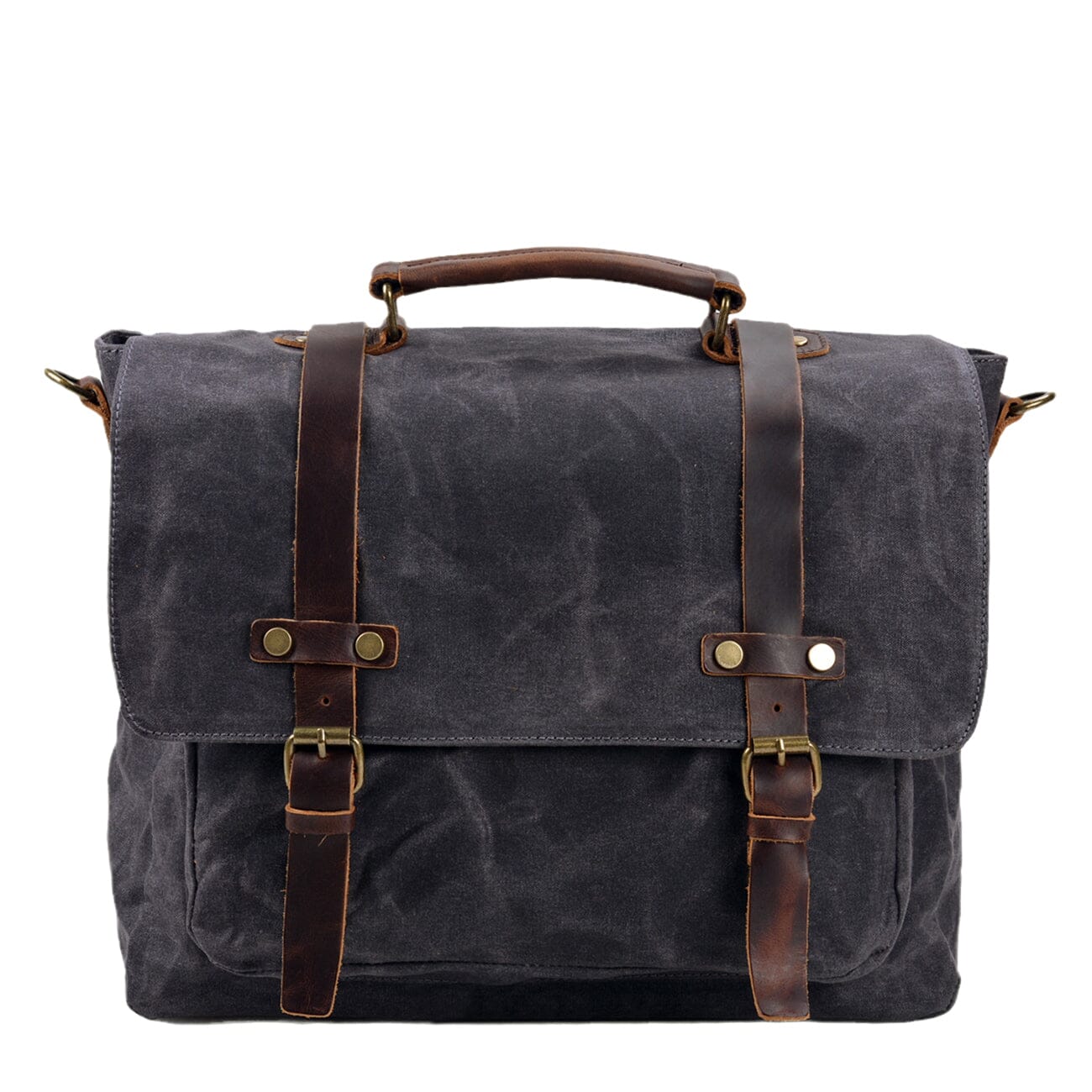 Canvas and Leather Messenger Bag | BRUGES 1