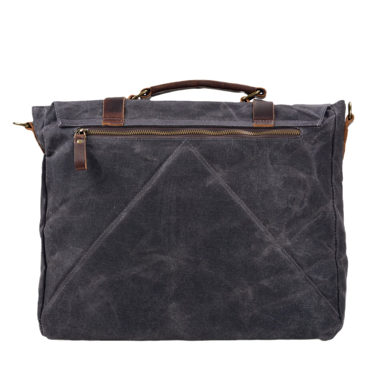 Canvas and Leather Messenger Bag | BRUGES 7