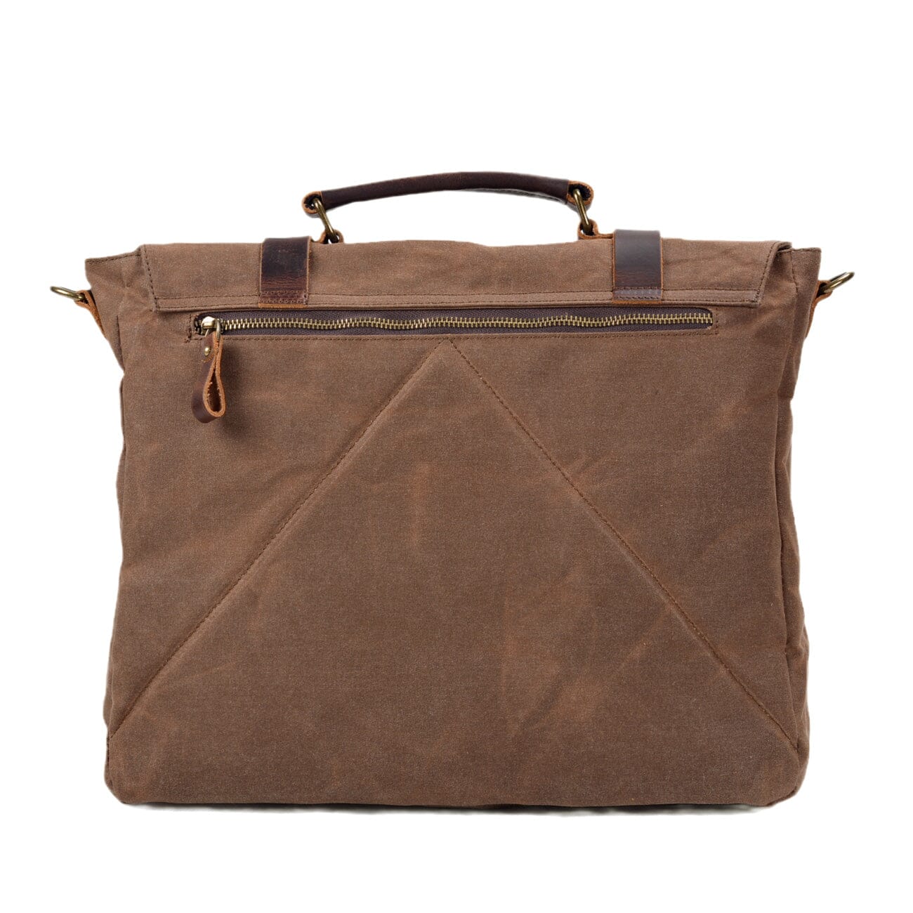 Canvas and Leather Messenger Bag | BRUGES 8