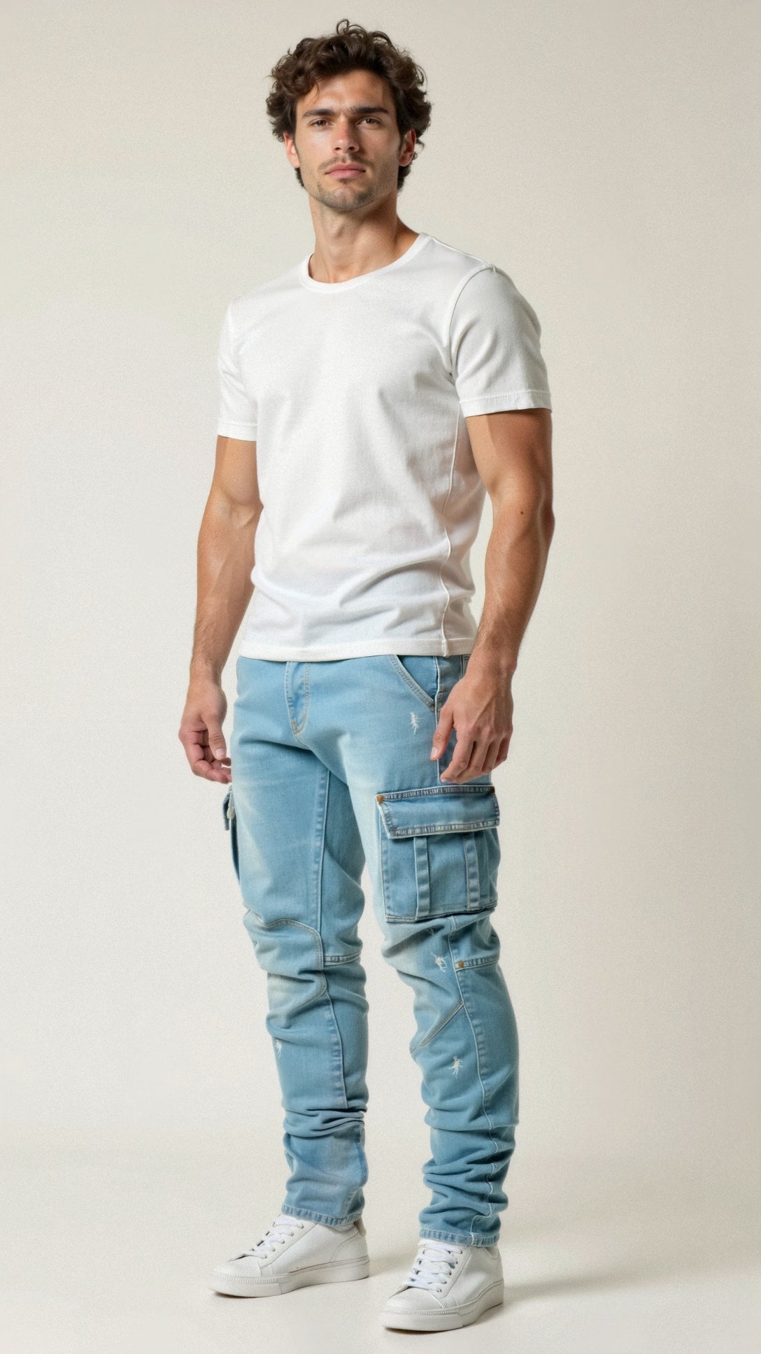 Casper stretchy cargo jeans 1