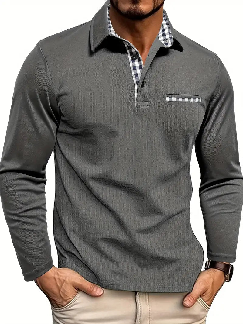 Charel | Long Sleeve Polo Shirt for Men – Stylish and Versatile 1