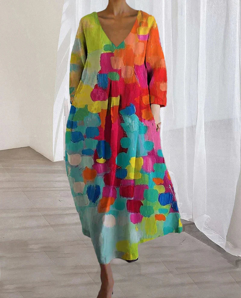 Colorful printed dress for women 1