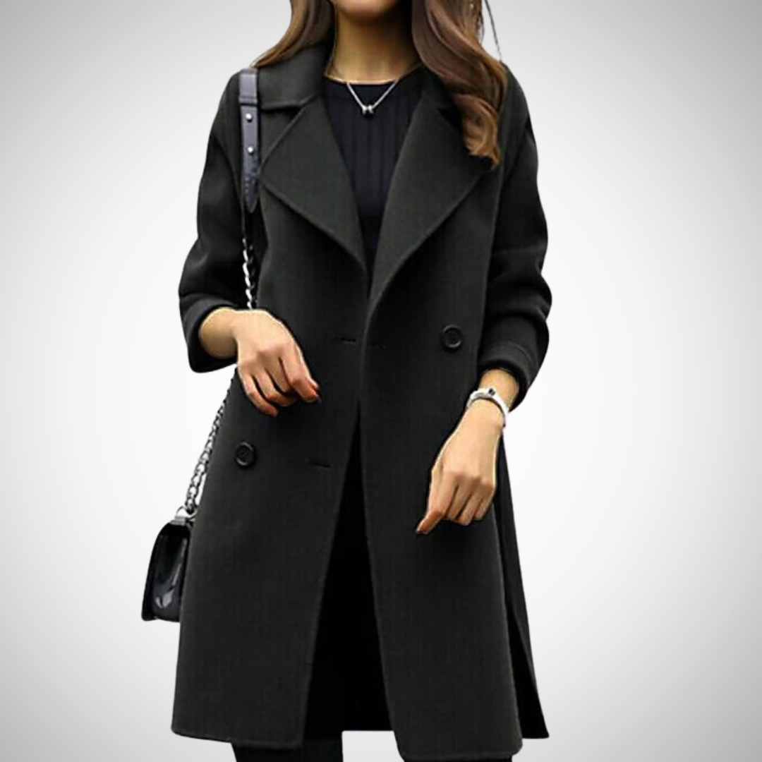 Elegance Double-Breasted Coat for Women 1