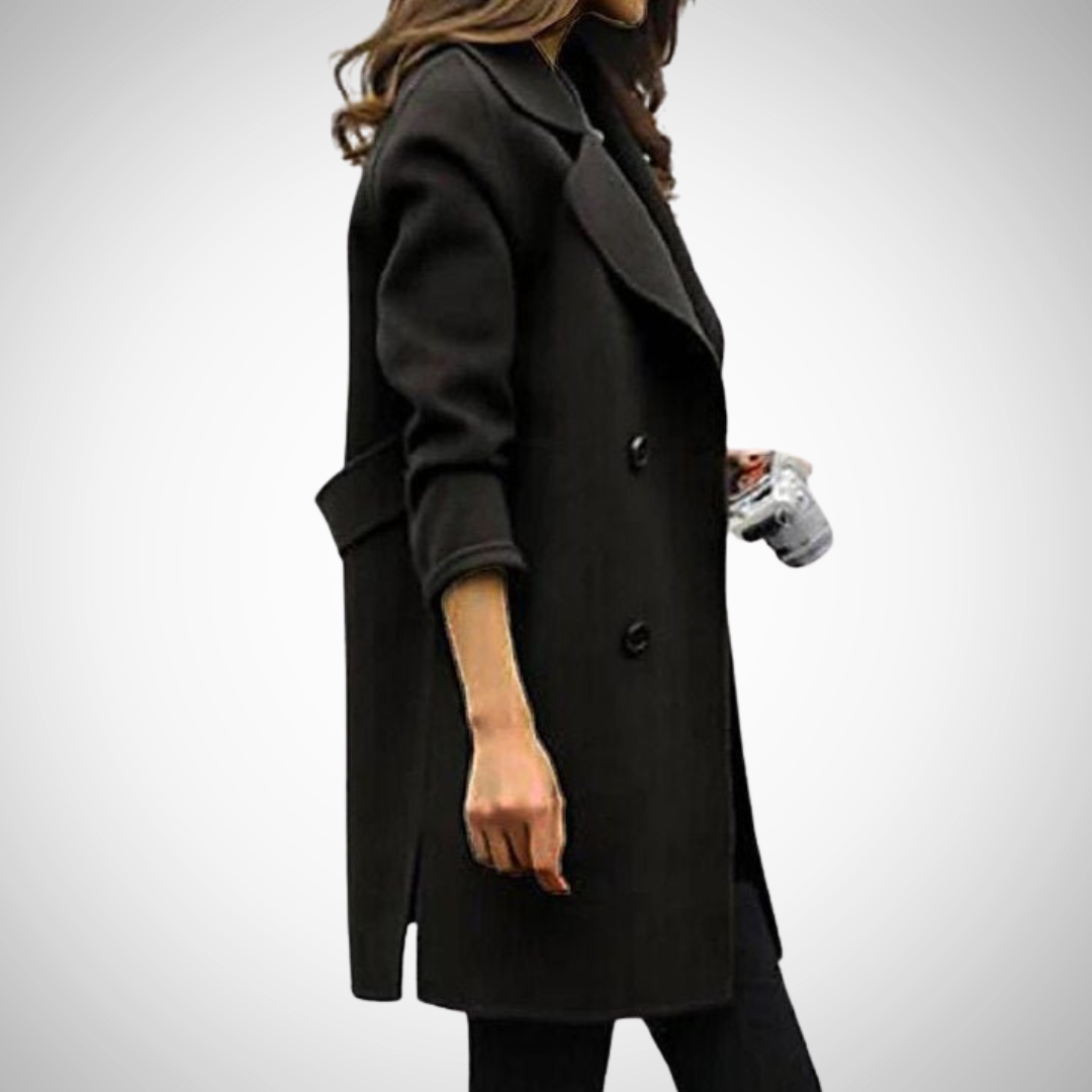 Elegance Double-Breasted Coat for Women 3