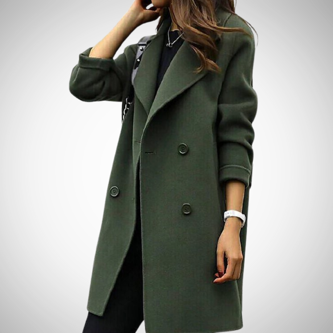 Elegance Double-Breasted Coat for Women 4