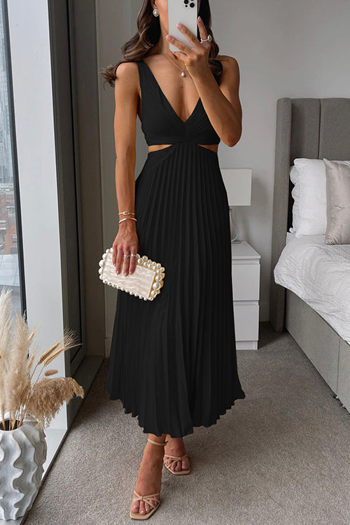 Elegant pleated blind evening dress for women | Midi 7
