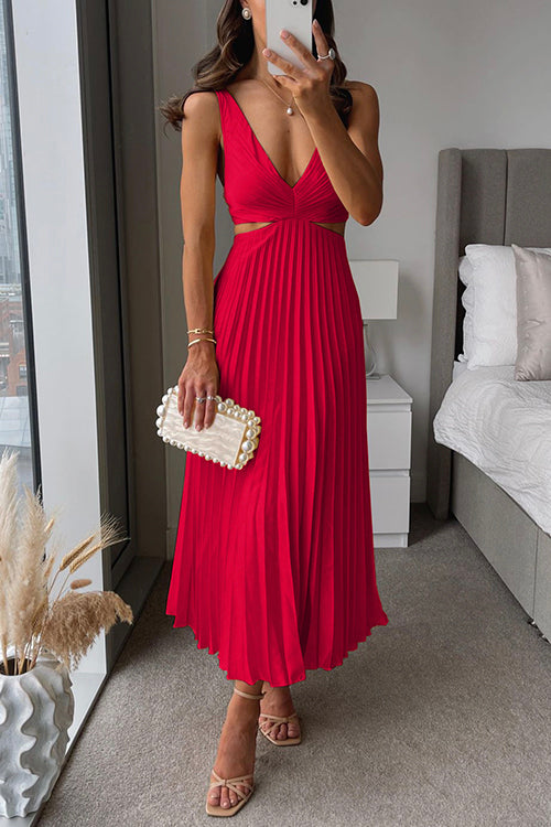Elegant pleated blind evening dress for women | Midi 9