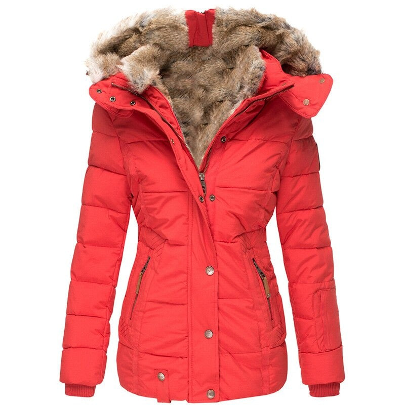 Elegant women's winter coat with fur lining for cold days 1
