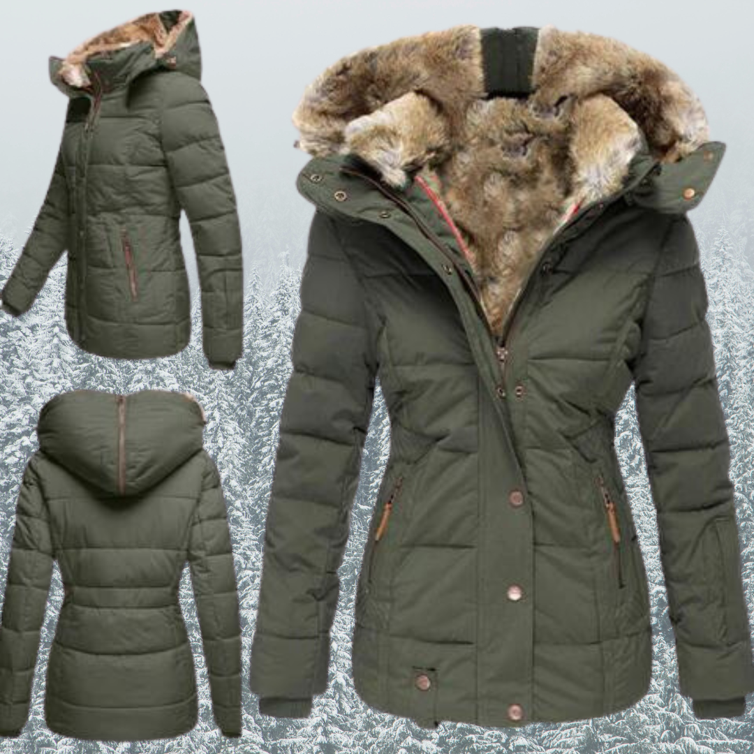 Elegant women's winter coat with fur lining for cold days 4