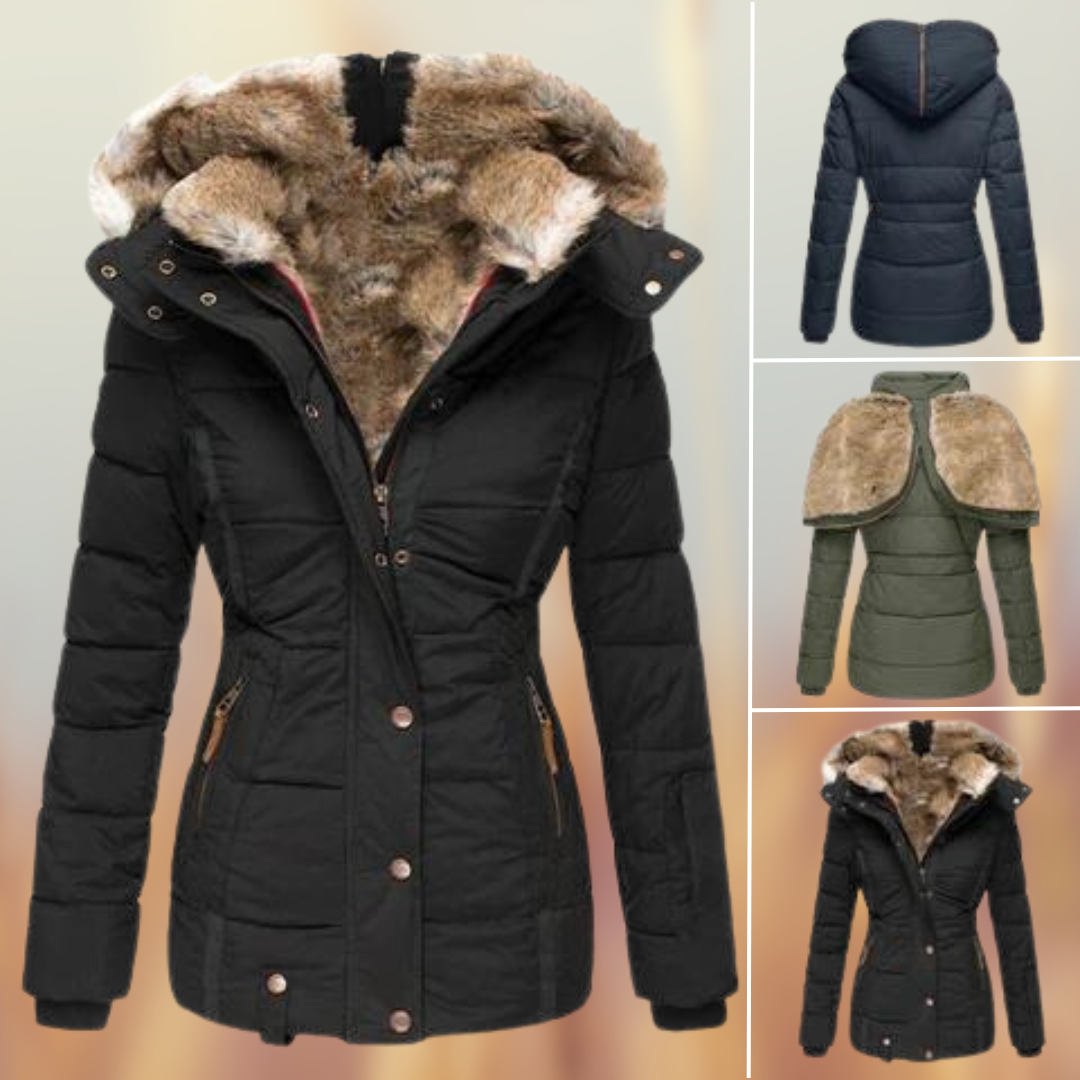 Elegant women's winter coat with fur lining for cold days 5