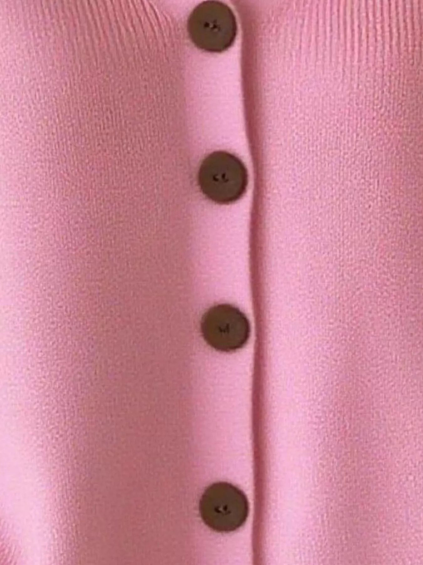 Full Size Button-Front V-Neck Cardigan Plus Size 5