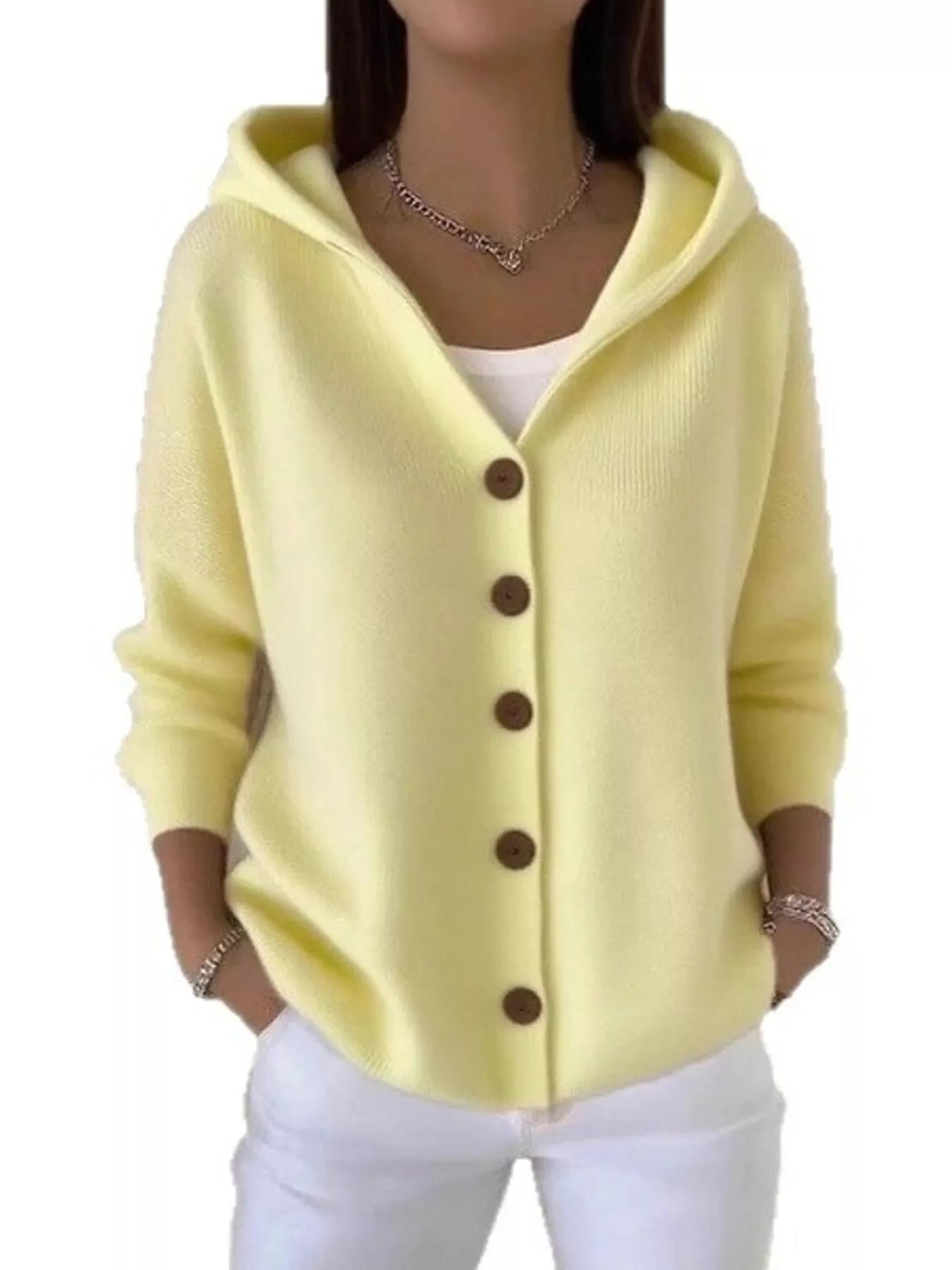 Full Size Button Up Long Sleeve Cardigan Plus Size 9