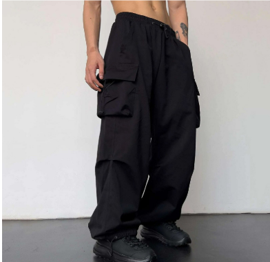 Herren Straßenmode Weit Bein Multi-Taschen Baggy Hose | Outdoor 0