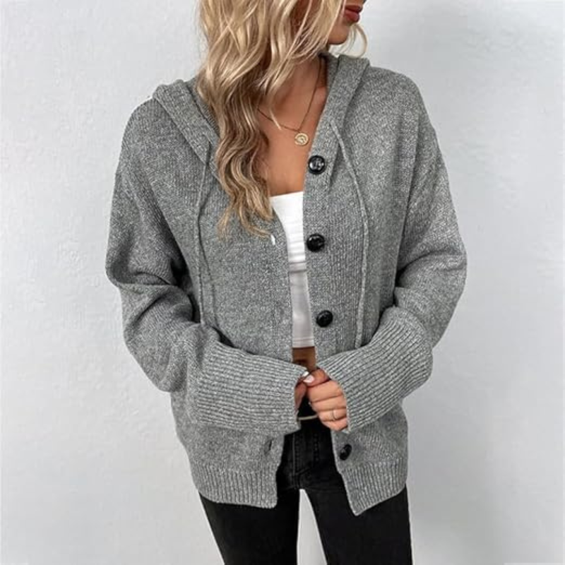 Julie | Women's Knitted Warm Cardigan | Button Down 8