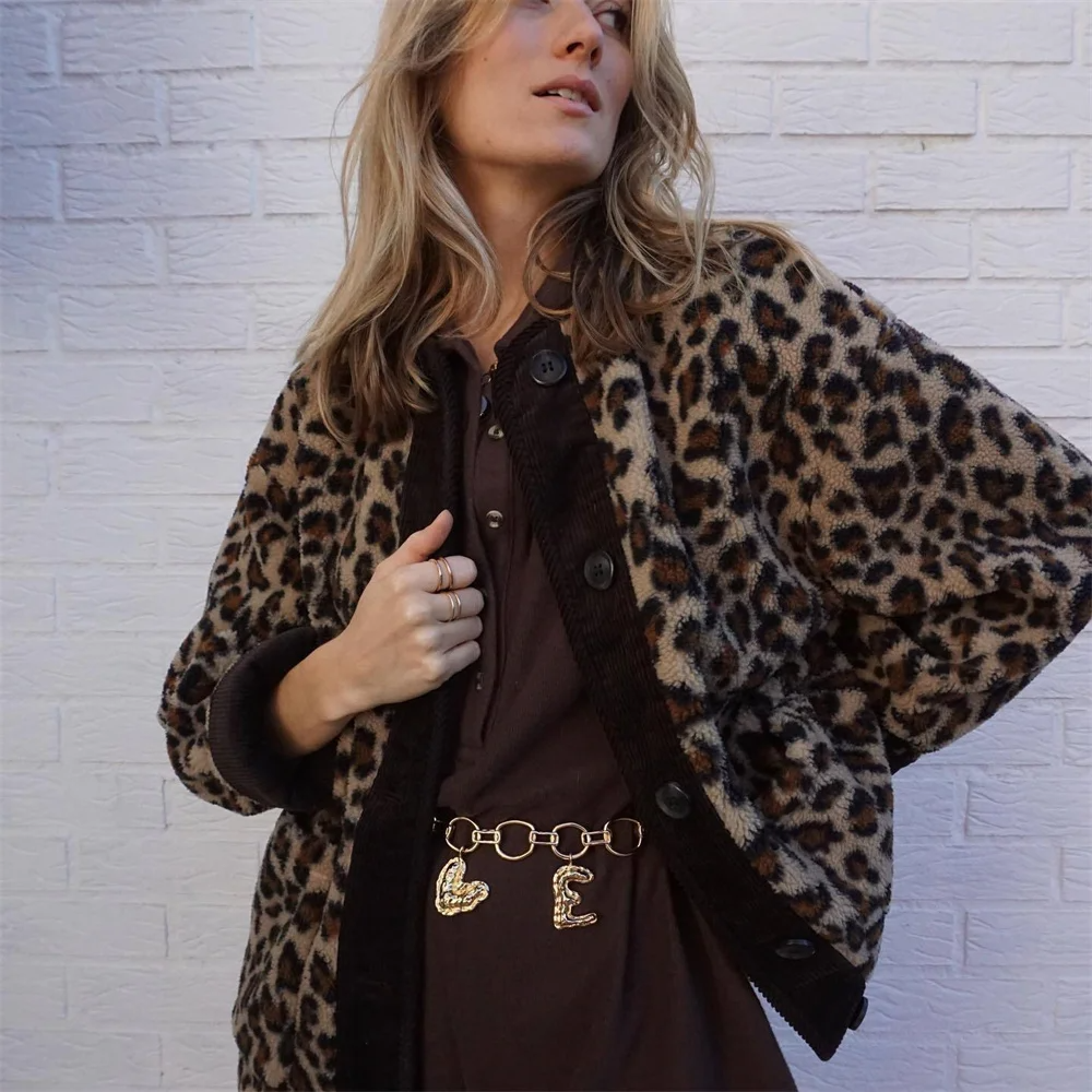 Leah | Leopard print O-neck jacket 3