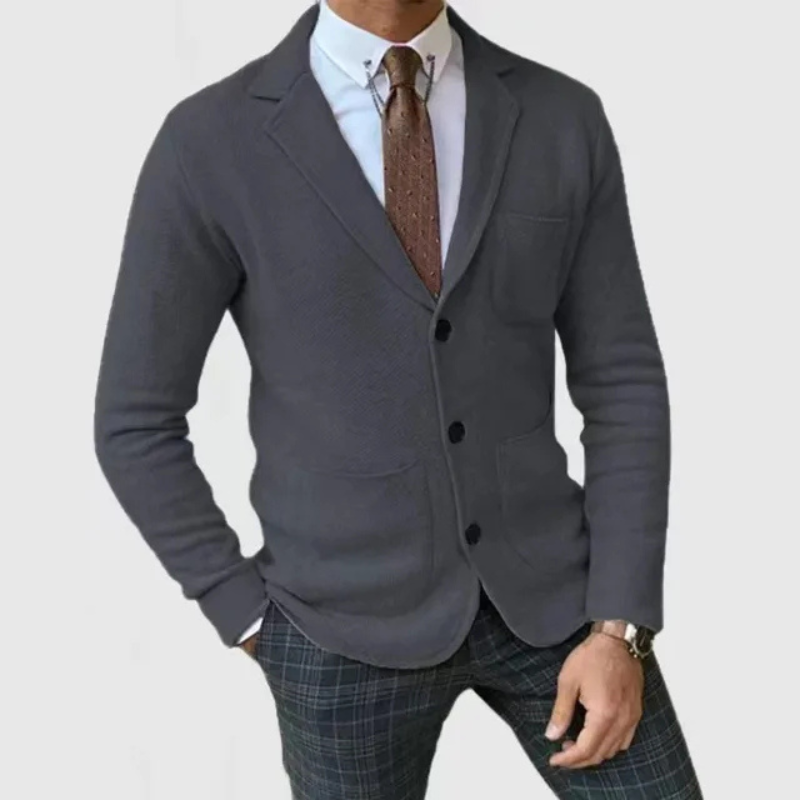 Leichter Slim Fit Blazer Für Herren | Gestrickt 5
