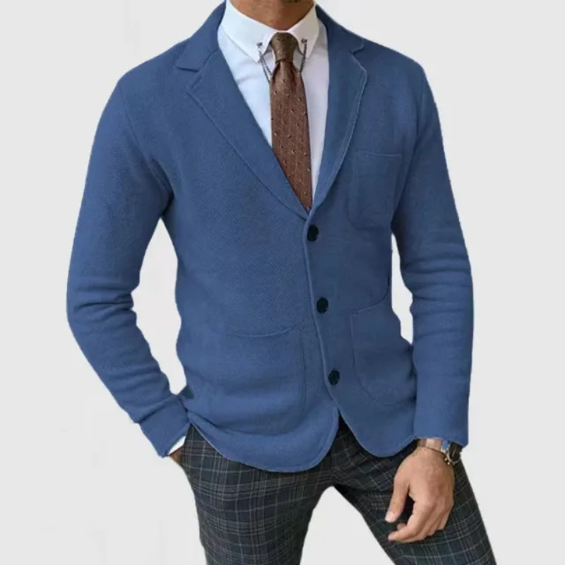 Leichter Slim Fit Blazer Für Herren | Gestrickt 6