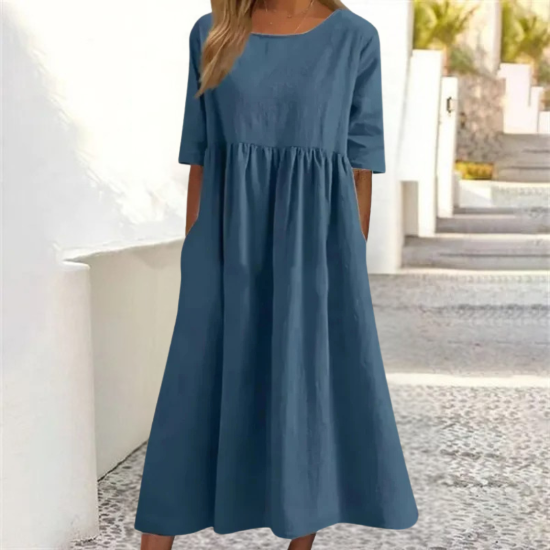 Lightweight summer dress for women with a loose fit | Midi 2
