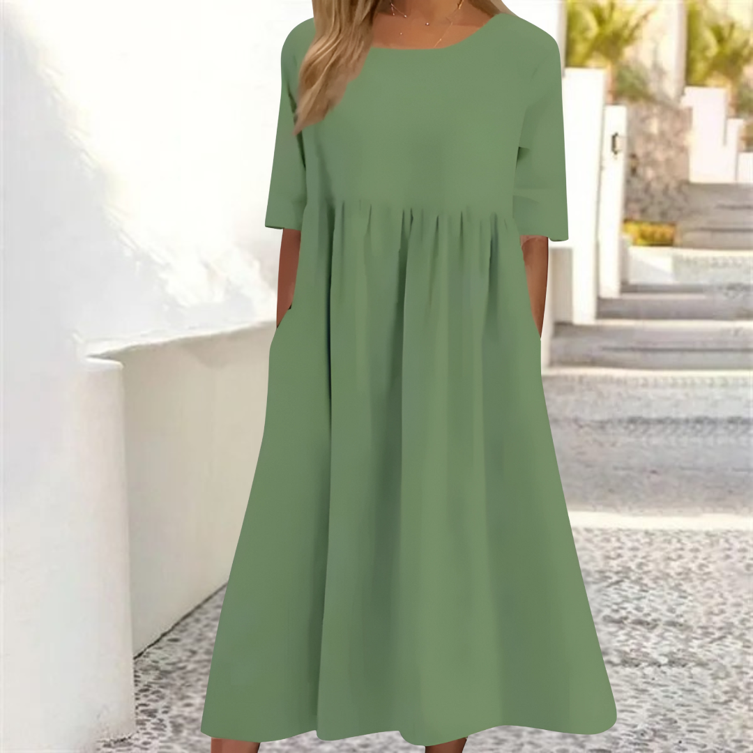 Lightweight summer dress for women with a loose fit | Midi 4