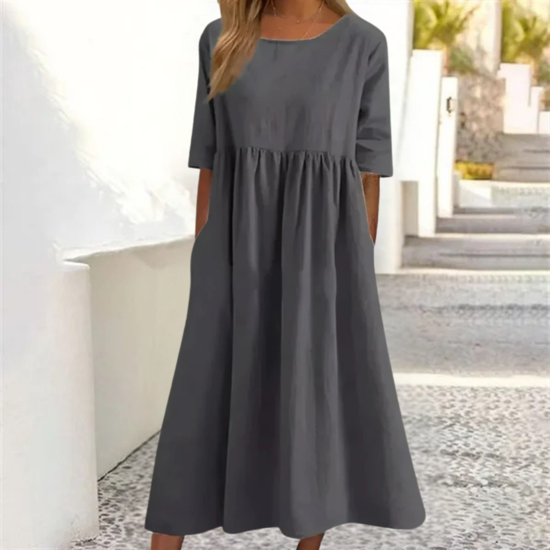 Lightweight summer dress for women with a loose fit | Midi 6