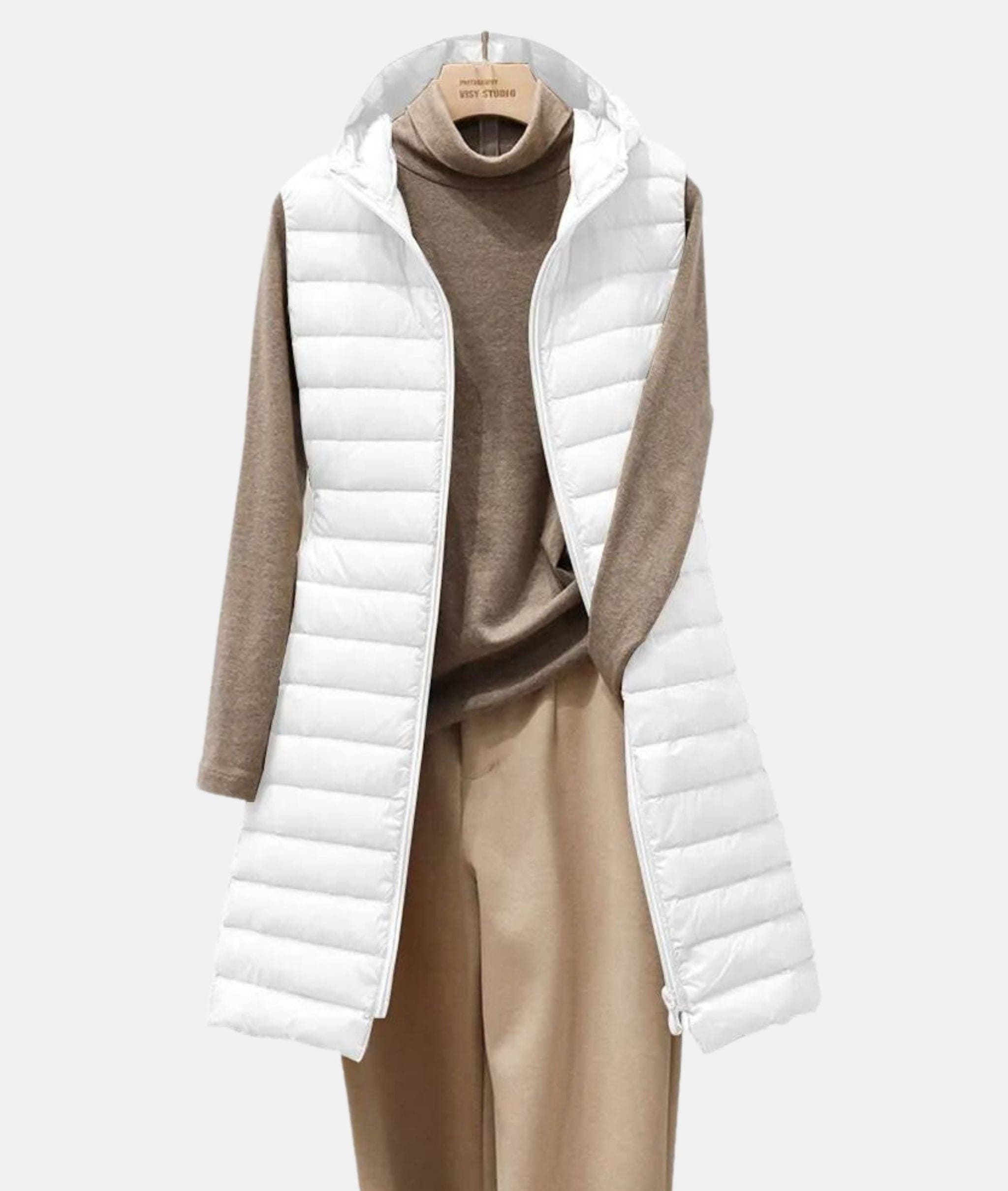 Long padded vest for women 1