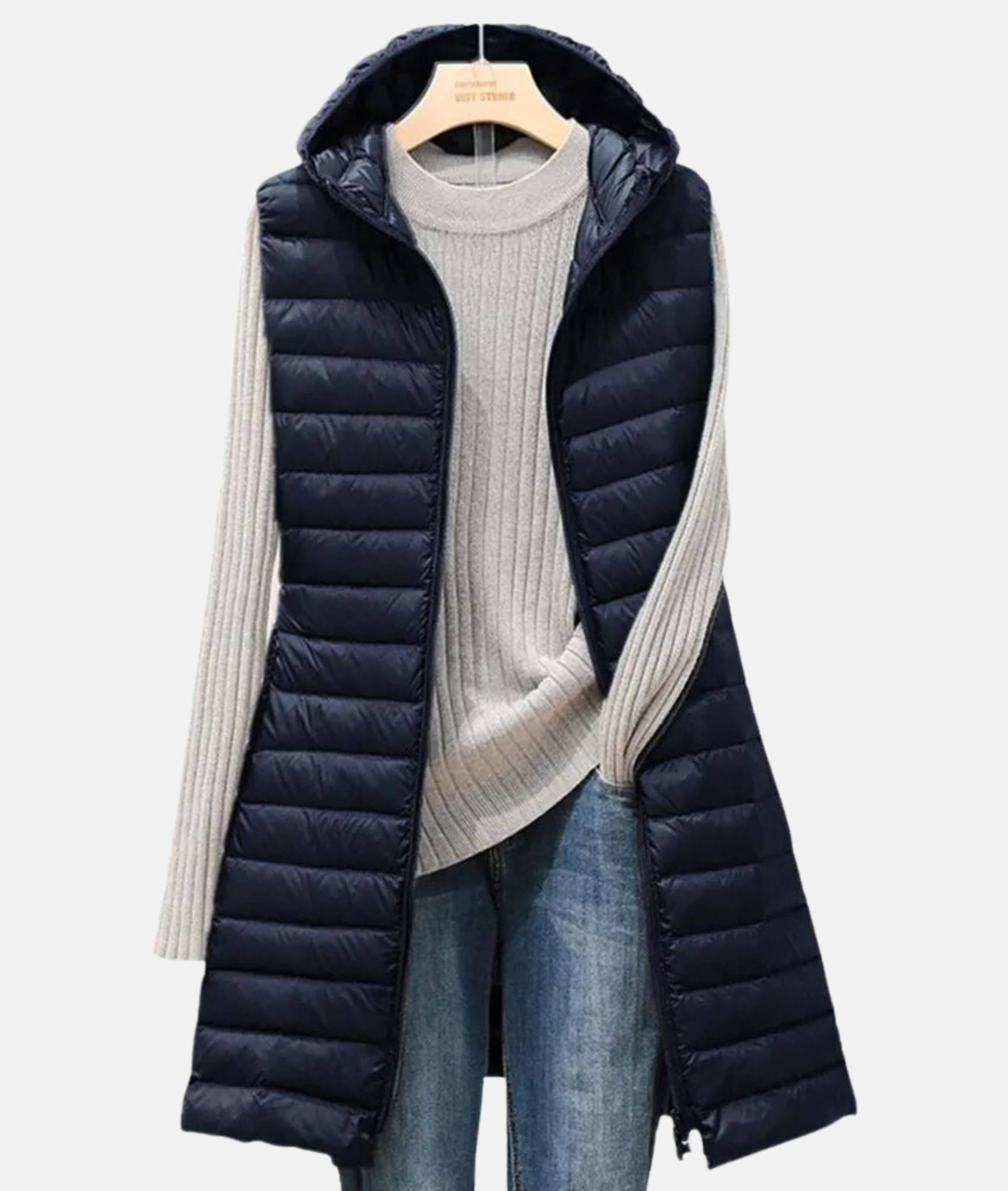 Long padded vest for women 2