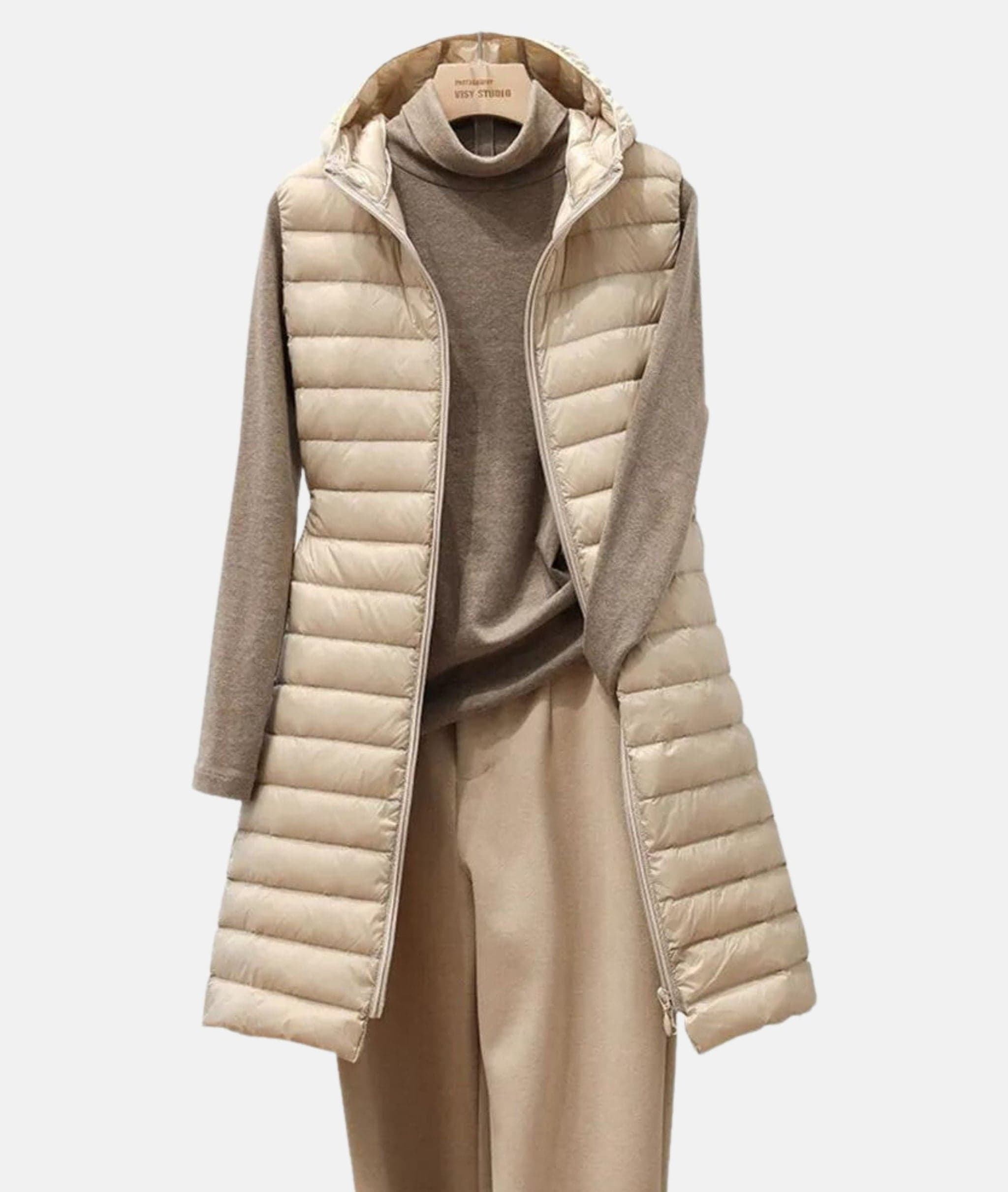 Long padded vest for women 4