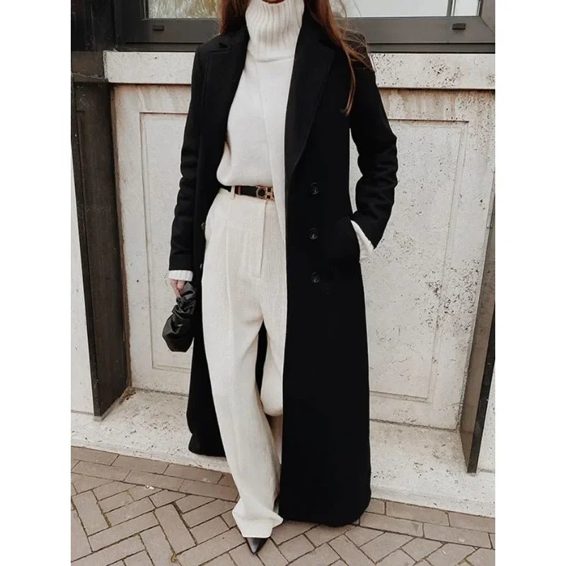 Longline Wool-Blend Coat | Tailored Elegance | spring Outerwear | Timeless Style 2