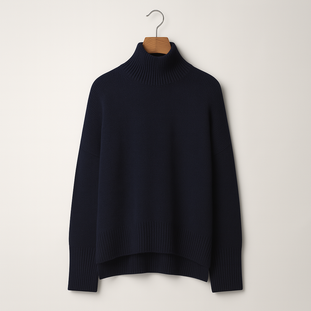 Luxurious cashmere blend turtleneck sweater 0