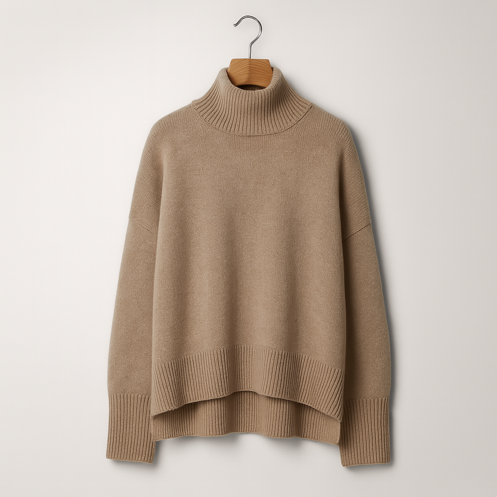 Luxurious cashmere blend turtleneck sweater 1