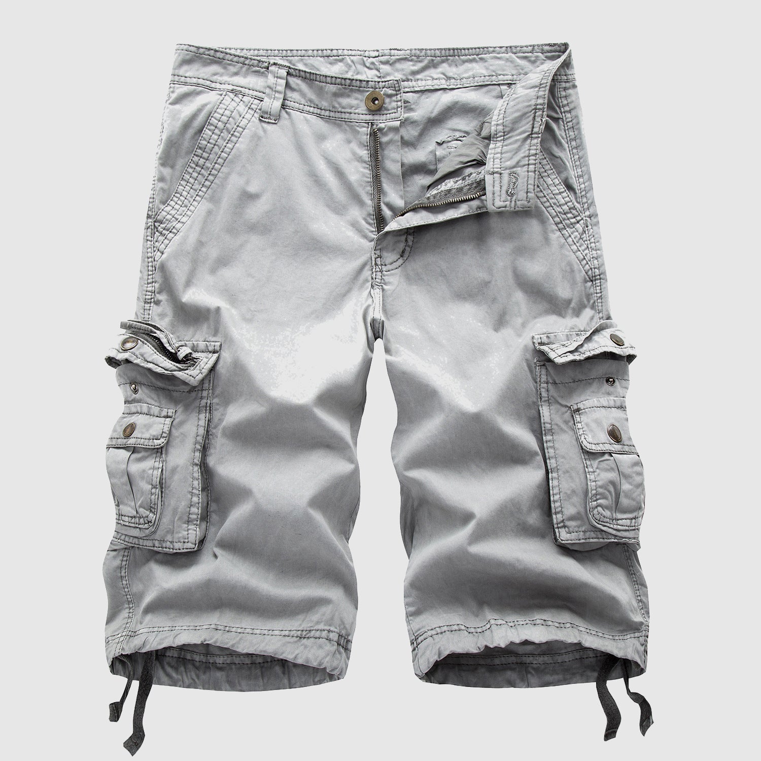 Men’s Cargo Shorts - Durable Cotton - Multiple Pockets - Knee-Length Casual Wear 3