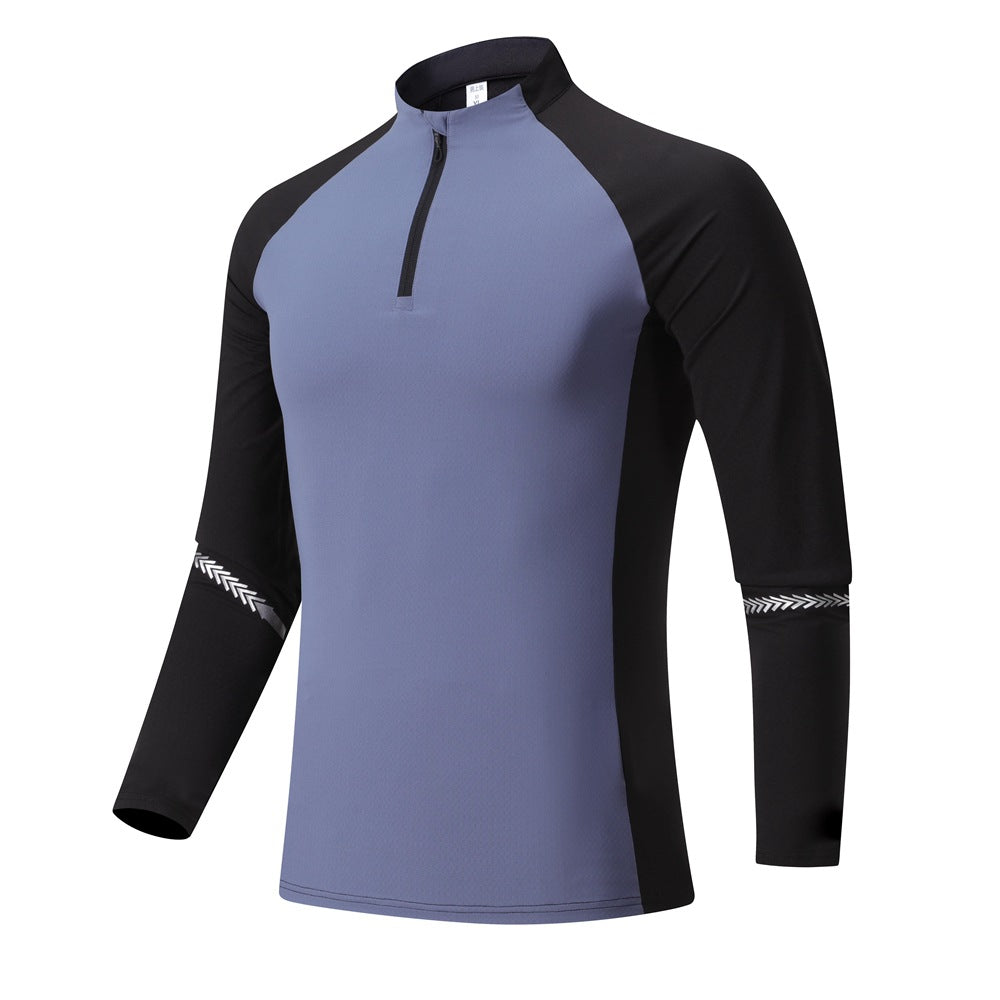 Men’s Compression Shirt - Long Sleeve - Half Zip - Athletic Fit - Thumbholes 0