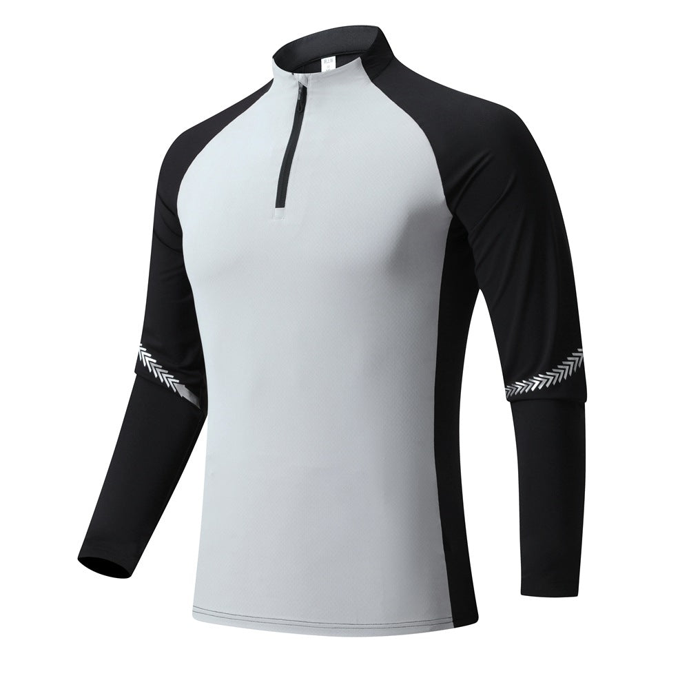 Men’s Compression Shirt - Long Sleeve - Half Zip - Athletic Fit - Thumbholes 2