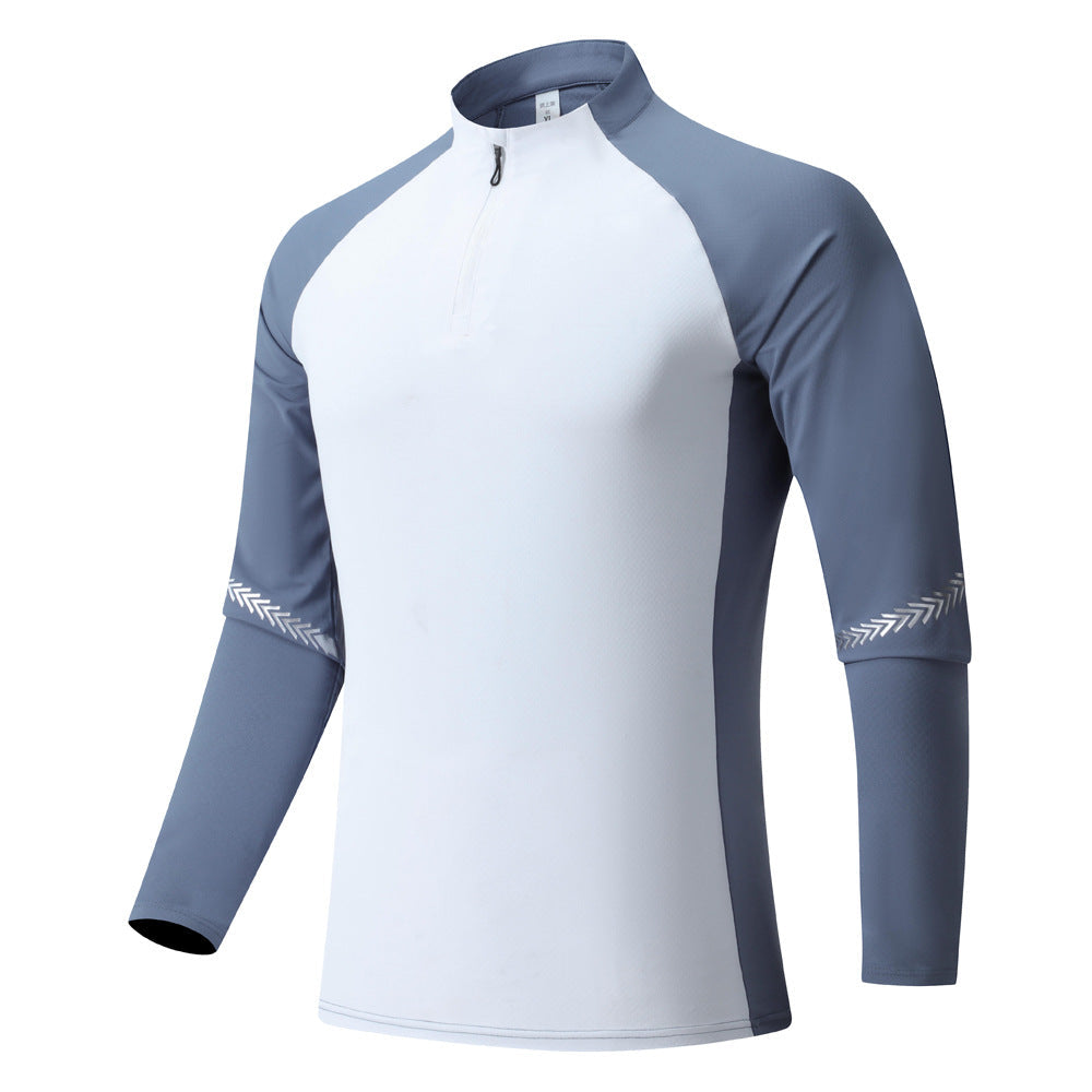 Men’s Compression Shirt - Long Sleeve - Half Zip - Athletic Fit - Thumbholes 3
