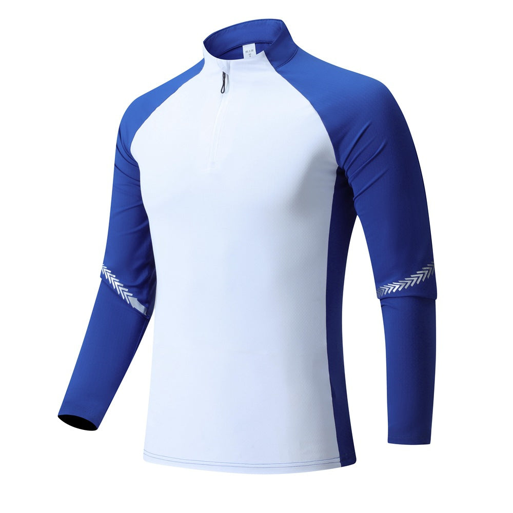 Men’s Compression Shirt - Long Sleeve - Half Zip - Athletic Fit - Thumbholes 4